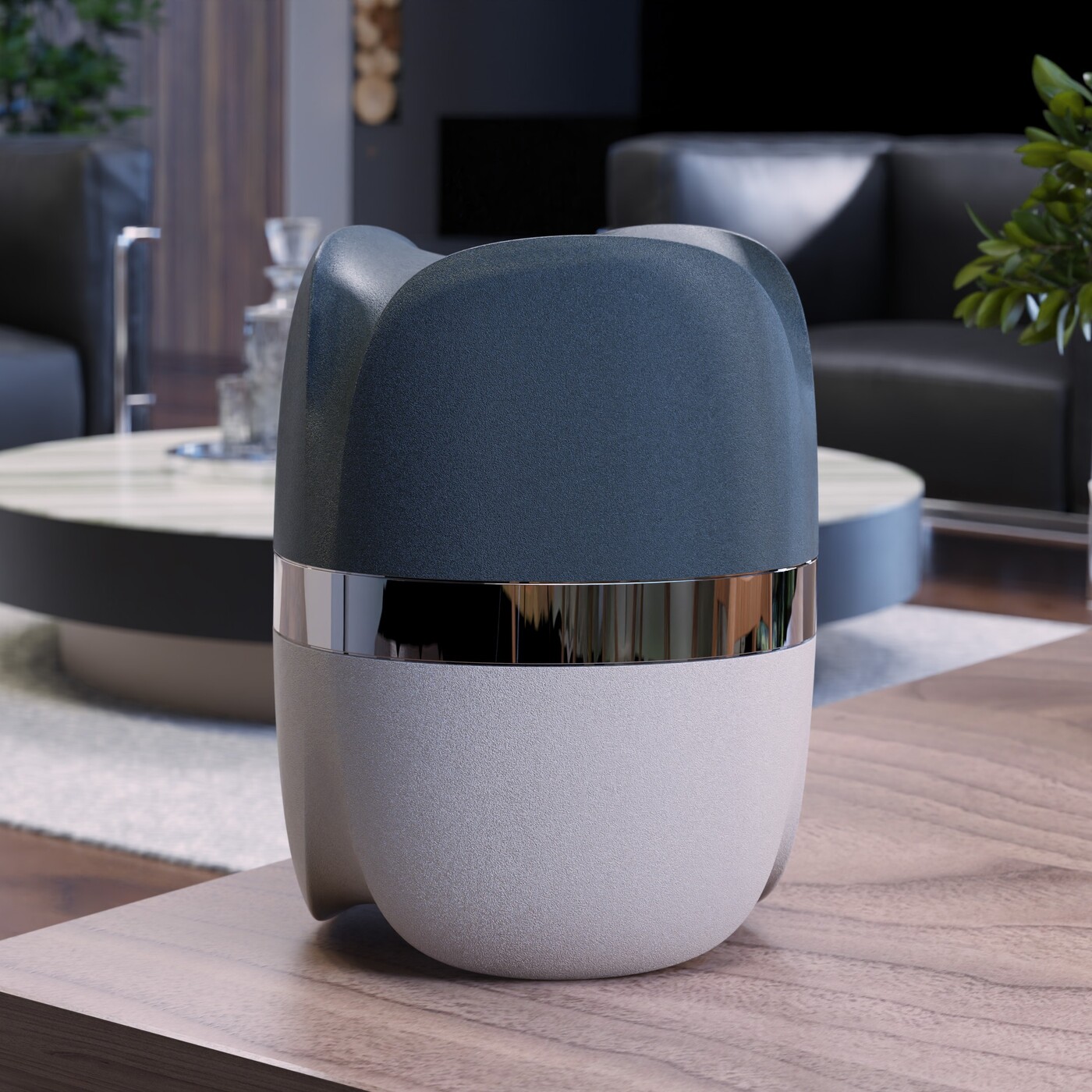 FLOREA METAL - BASE BIANCO - TESTA OTTANIO - ANELLO ARGENTO